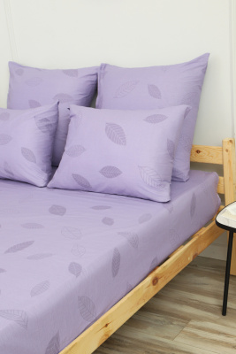 Простыня на резинке поплин Милана-компаньон сиреневый